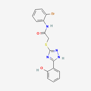 N-(2-Bromophenyl)-2-((3-(2-hydroxyphenyl)-1H-1,2,4-triazol-5-yl)thio)acetamide