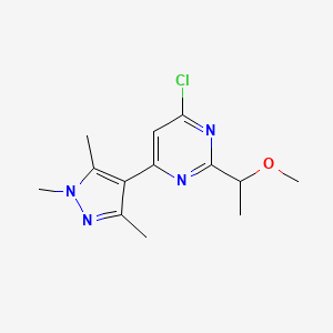 4-Chloro-2-(1-methoxyethyl)-6-(1,3,5-trimethyl-1H-pyrazol-4-yl)pyrimidine