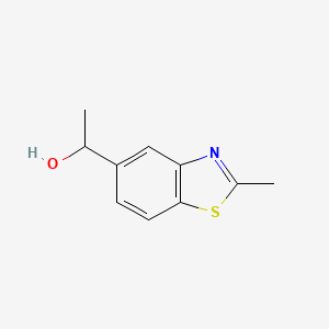 molecular formula C10H11NOS B11773837 1-(2-Methylbenzo[d]thiazol-5-yl)ethanol 