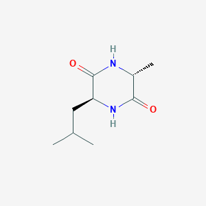 molecular formula C9 H16 N2 O2 B1177394 (3R,6S)-3-Methyl-6-(2-methylpropyl)piperazine-2,5-dione CAS No. 125410-18-6