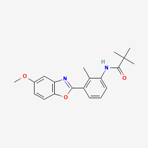 molecular formula C20H22N2O3 B1177395 N-[3-(5-methoxy-1,3-benzoxazol-2-yl)-2-methylphenyl]-2,2-dimethylpropanamide 