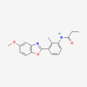 molecular formula C18H18N2O3 B1177402 N-[3-(5-methoxy-1,3-benzoxazol-2-yl)-2-methylphenyl]propanamide 