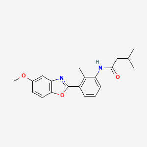 molecular formula C20H22N2O3 B1177403 N-[3-(5-methoxy-1,3-benzoxazol-2-yl)-2-methylphenyl]-3-methylbutanamide 
