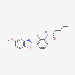 molecular formula C20H22N2O3 B1177410 N-[3-(5-methoxy-1,3-benzoxazol-2-yl)-2-methylphenyl]pentanamide 