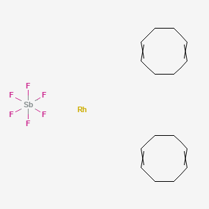 molecular formula C16H24F6RhSb- B1177414 Cycloocta-1,5-diene;hexafluoroantimony(1-);rhodium CAS No. 130296-28-5