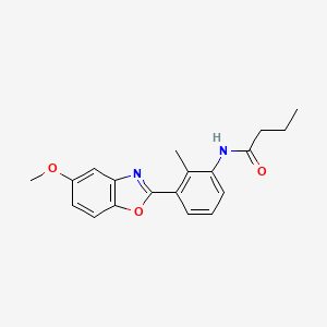 molecular formula C19H20N2O3 B1177415 N-[3-(5-methoxy-1,3-benzoxazol-2-yl)-2-methylphenyl]butanamide 