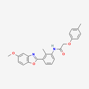 molecular formula C24H22N2O4 B1177431 N-[3-(5-methoxy-1,3-benzoxazol-2-yl)-2-methylphenyl]-2-(4-methylphenoxy)acetamide 