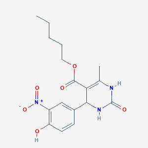 Pentyl 4-(4-hydroxy-3-nitrophenyl)-6-methyl-2-oxo-1,2,3,4-tetrahydropyrimidine-5-carboxylate