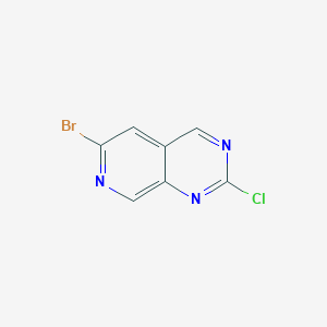 molecular formula C7H3BrClN3 B11774386 6-Bromo-2-chloropyrido[3,4-d]pyrimidine 