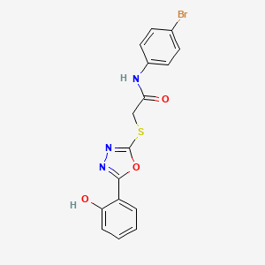 N-(4-Bromophenyl)-2-((5-(2-hydroxyphenyl)-1,3,4-oxadiazol-2-yl)thio)acetamide