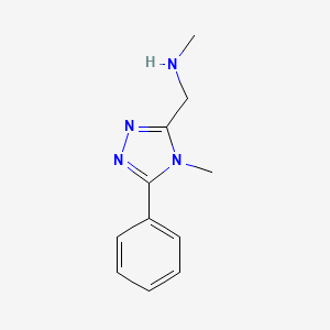 N-Methyl-1-(4-methyl-5-phenyl-4H-1,2,4-triazol-3-yl)methanamine