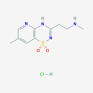 7-Methyl-3-(2-(methylamino)ethyl)-4H-pyrido[2,3-e][1,2,4]thiadiazine 1,1-dioxide hydrochloride