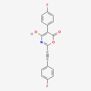 5-(4-Fluorophenyl)-2-((4-fluorophenyl)ethynyl)-4-hydroxy-6H-1,3-oxazin-6-one