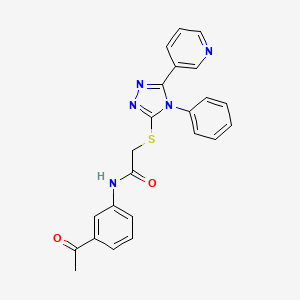 N-(3-Acetylphenyl)-2-((4-phenyl-5-(pyridin-3-yl)-4H-1,2,4-triazol-3-yl)thio)acetamide