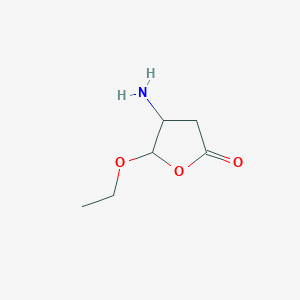 molecular formula C6H11NO3 B11774536 4-Amino-5-ethoxydihydrofuran-2(3H)-one 