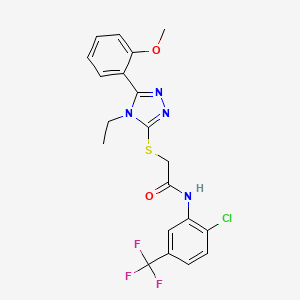 N-(2-Chloro-5-(trifluoromethyl)phenyl)-2-((4-ethyl-5-(2-methoxyphenyl)-4H-1,2,4-triazol-3-yl)thio)acetamide