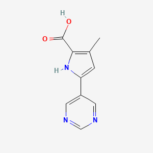 3-Methyl-5-(pyrimidin-5-yl)-1H-pyrrole-2-carboxylic acid