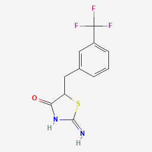 2-imino-5-[[3-(trifluoromethyl)phenyl]methyl]-1,3-thiazolidin-4-one