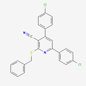 2-(Benzylthio)-4,6-bis(4-chlorophenyl)nicotinonitrile