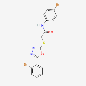 N-(4-Bromophenyl)-2-((5-(2-bromophenyl)-1,3,4-oxadiazol-2-yl)thio)acetamide