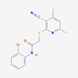 N-(2-Bromophenyl)-2-((3-cyano-4,6-dimethylpyridin-2-yl)thio)acetamide