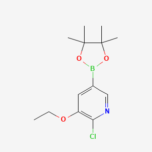 2-Chloro-3-ethoxy-5-(tetramethyl-1,3,2-dioxaborolan-2-yl)pyridine