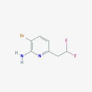 molecular formula C7H7BrF2N2 B11774959 3-Bromo-6-(2,2-difluoroethyl)pyridin-2-amine 