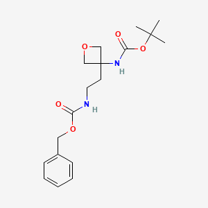 benzyl N-[2-[3-[(2-methylpropan-2-yl)oxycarbonylamino]oxetan-3-yl]ethyl]carbamate