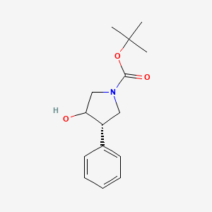 molecular formula C15H21NO3 B11775105 (4S)-tert-Butyl 3-hydroxy-4-phenylpyrrolidine-1-carboxylate 