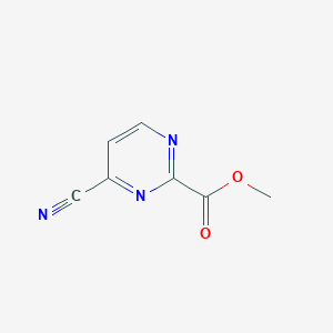 molecular formula C7H5N3O2 B11775215 Methyl 4-cyanopyrimidine-2-carboxylate 