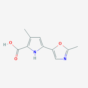 3-Methyl-5-(2-methyloxazol-5-yl)-1H-pyrrole-2-carboxylic acid