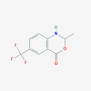 molecular formula C10H8F3NO2 B11775432 2-Methyl-6-(trifluoromethyl)-1H-benzo[d][1,3]oxazin-4(2H)-one CAS No. 1956319-95-1