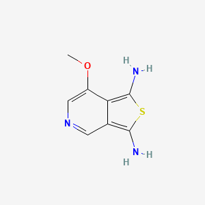 molecular formula C8H9N3OS B11775497 7-Methoxythieno[3,4-c]pyridine-1,3-diamine 