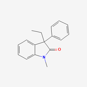 molecular formula C17H17NO B11775520 3-Ethyl-1-methyl-3-phenylindolin-2-one 