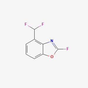 molecular formula C8H4F3NO B11775590 4-(Difluoromethyl)-2-fluorobenzo[d]oxazole 