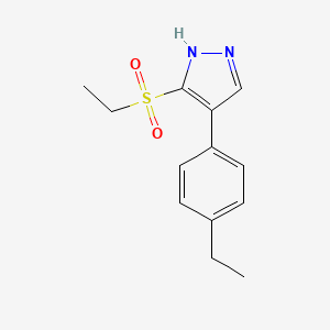 4-(4-Ethylphenyl)-3-(ethylsulfonyl)-1H-pyrazole