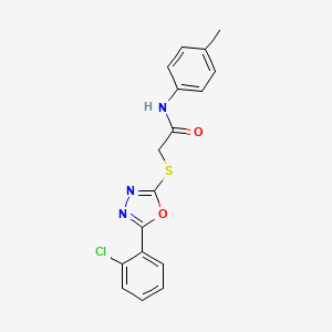 2-((5-(2-chlorophenyl)-1,3,4-oxadiazol-2-yl)thio)-N-(p-tolyl)acetamide