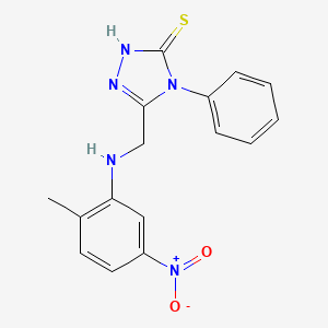 5-(((2-Methyl-5-nitrophenyl)amino)methyl)-4-phenyl-4H-1,2,4-triazole-3-thiol