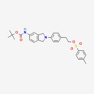 4-(5-((tert-Butoxycarbonyl)amino)isoindolin-2-yl)phenethyl 4-methylbenzenesulfonate