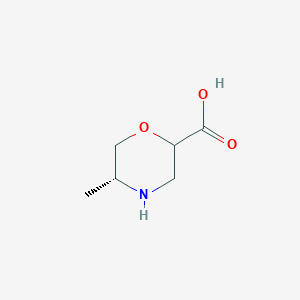 molecular formula C6H11NO3 B11775688 (5R)-5-Methylmorpholine-2-carboxylic acid 