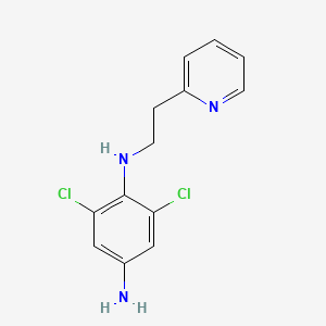 molecular formula C13H13Cl2N3 B11775694 2,6-Dichloro-N1-(2-(pyridin-2-yl)ethyl)benzene-1,4-diamine 