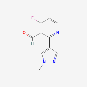 4-Fluoro-2-(1-methyl-1H-pyrazol-4-yl)nicotinaldehyde