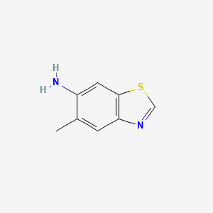 molecular formula C8H8N2S B11775743 5-Methylbenzo[d]thiazol-6-amine 