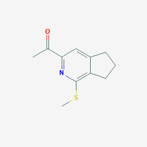 molecular formula C11H13NOS B11775764 1-(1-(Methylthio)-6,7-dihydro-5H-cyclopenta[c]pyridin-3-yl)ethanone CAS No. 499766-65-3