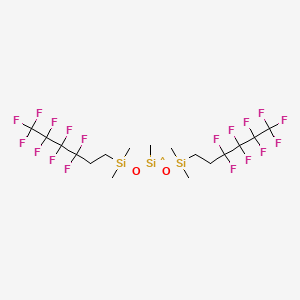 molecular formula C6H4ClN3S B1177577 Trisiloxane, 1,1,3,5,5-pentamethyl-1,5-bis(3,3,4,4,5,5,6,6,6-nonafluorohexyl)- CAS No. 147986-73-0