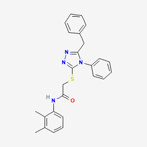 molecular formula C25H24N4OS B11775789 2-((5-Benzyl-4-phenyl-4H-1,2,4-triazol-3-yl)thio)-N-(2,3-dimethylphenyl)acetamide 