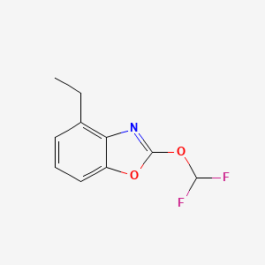 molecular formula C10H9F2NO2 B11775811 2-(Difluoromethoxy)-4-ethylbenzo[d]oxazole 