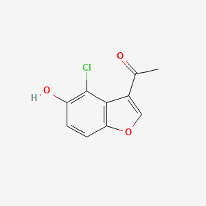 molecular formula C10H7ClO3 B11775916 1-(4-Chloro-5-hydroxybenzofuran-3-yl)ethanone CAS No. 1779124-13-8