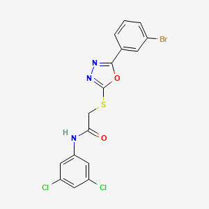 2-((5-(3-Bromophenyl)-1,3,4-oxadiazol-2-yl)thio)-N-(3,5-dichlorophenyl)acetamide