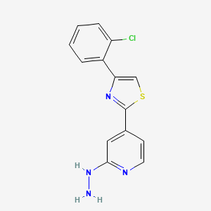 4-(2-Chlorophenyl)-2-(2-hydrazinylpyridin-4-yl)thiazole